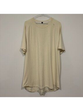 Lululemon Drysense Short Sleeve Heathered Lemon Chiffon Size XL